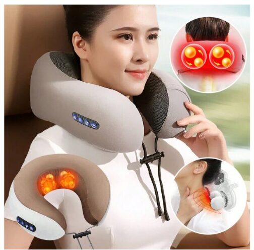 Infraraudonųjų spindulių masažuoklis,  Elektrinis belaidis kaklo masažuoklis